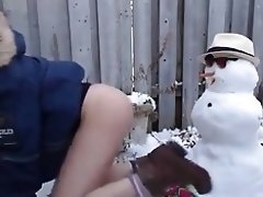 Fun with snowman video on WebcamWhoring.com