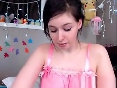 Blue eyed busty brunette teen putting inside her a big dildo video on WebcamWhoring.com