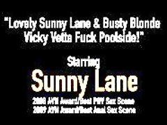 "Lovely Sunny Lane & Busty Blonde Vicky Vette Fuck Poolside!" video on WebcamWhoring.com
