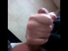 Stroking my hard horny cock at work until I cum hard. video on WebcamWhoring.com