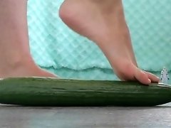 Cucumber Crush to satisfy your Foot Fetish video on WebcamWhoring.com