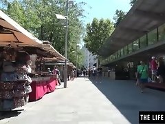 Tiny girl almost caught masturbating in public on a ferris wheel video on WebcamWhoring.com