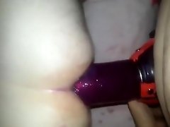 Huge purple dildo in my kinky wife's tight anal hole video on WebcamWhoring.com