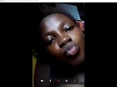 Nigerian girl selfi video on WebcamWhoring.com