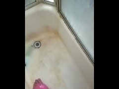 Fucking my pocket pussy in the shower video on WebcamWhoring.com