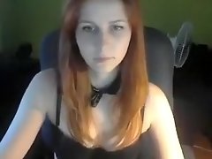 Provoking redhead teen reveals her perky boobs and her marv video on WebcamWhoring.com