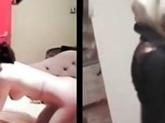 Cuckold sissys MILF rough rides BBC while husband watches video on WebcamWhoring.com