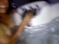 Horny milf sucks a hard cock in the bathtub video on WebcamWhoring.com