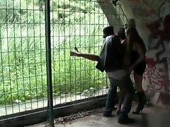 Slave takes bondage tour in public video on WebcamWhoring.com