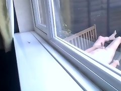 A shameful wank in the garden as girls next door are right behind the fence video on WebcamWhoring.com