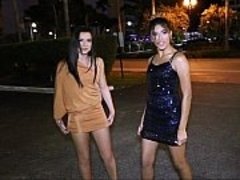 Wild girls flashing in a limo video on WebcamWhoring.com
