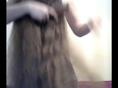 Fantastic Long Haired Hairplay and Teasing, Long Hair, Hair video on WebcamWhoring.com
