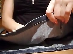 Long sharp nails make holes in jeans video on WebcamWhoring.com