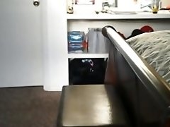Ebony queen squirting in her bedroom video on WebcamWhoring.com