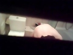 I spy on my wife in the bathroom video on WebcamWhoring.com