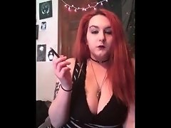 Goth Slut Smokes Topless video on WebcamWhoring.com