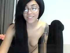 Small breasted ebony teen gagging on a white dick video on WebcamWhoring.com