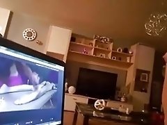 Masturbation to a Porn video on WebcamWhoring.com