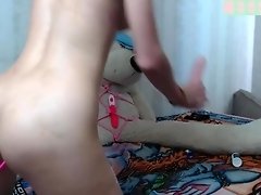 messgirl anal show with cute pink dildo video on WebcamWhoring.com