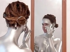 Silver paint sex video on WebcamWhoring.com