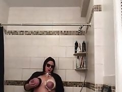 Masturbating with a shower head and knife sharpener video on WebcamWhoring.com