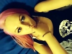 Pink haired white girl tease video on WebcamWhoring.com