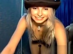 Teen Scarlett dancing in tan pantyhose video on WebcamWhoring.com