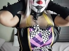 Girl wearing Clown mask gives you jerk off instructions POV: Mask Fetish video on WebcamWhoring.com