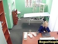 Doctor fingers euro amateur blonde patient video on WebcamWhoring.com