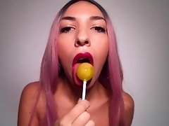 Erotic ASMR - Red Lipstick Lollipop Tease - Sucking And Licking Noises video on WebcamWhoring.com