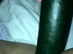 Lonely horny amateur has no toys for wet pussy, cums all over cucumber pt.1 video on WebcamWhoring.com